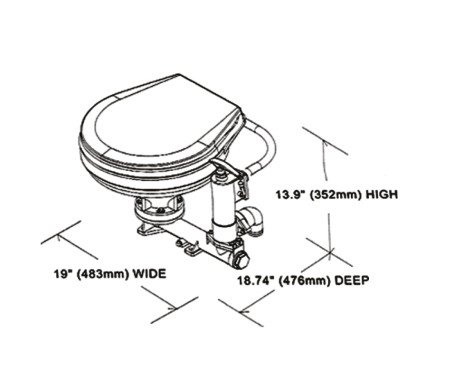 TMC - Manual Marine Toilet (Previous Part No. TMC-99903)